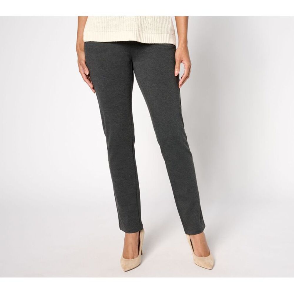 SUNNYLiFE Women's Pants Sz 14 Tall Ponte Hollywood Waist Pant Gray